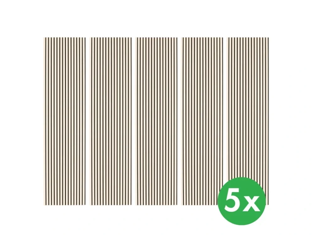 Cenově Výhodný Dřevěný akustický panel, 2400 x 600 mm, B2BP002, balení 5 ks, bříza