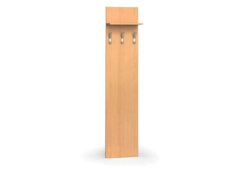 Aktuální Věšáková stěna PRIMO WOOD, 3 háčky, police, léta svisle, buk