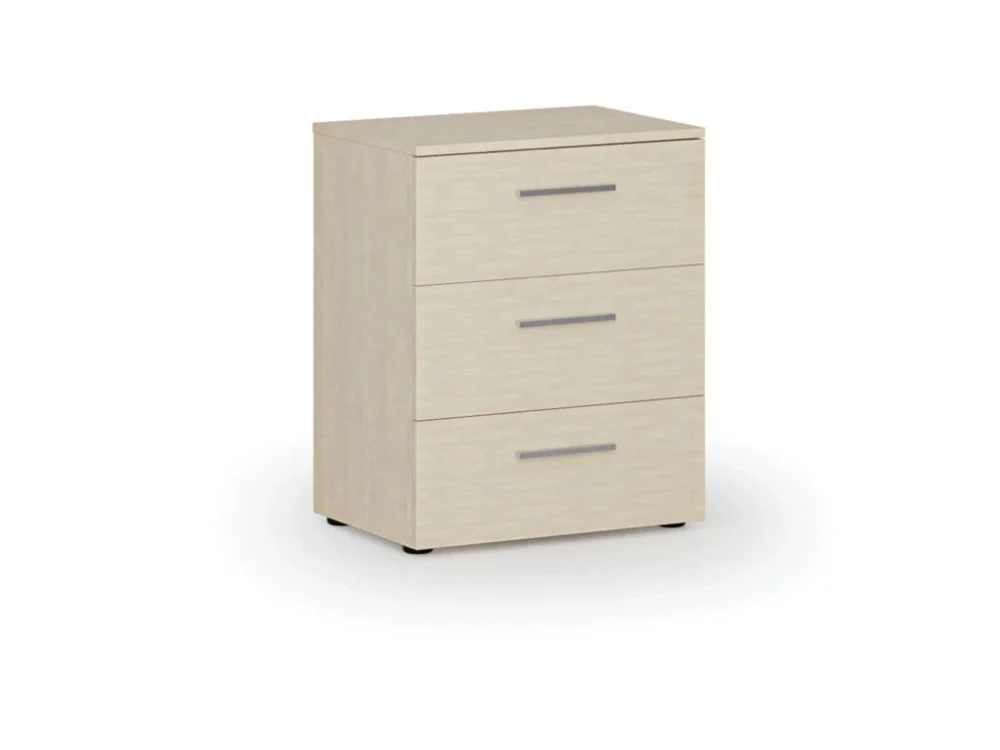 Kancelářská komoda ke stolu PRIMO WOOD, 740 x 600 x 420 mm, bříza Cenový Hit