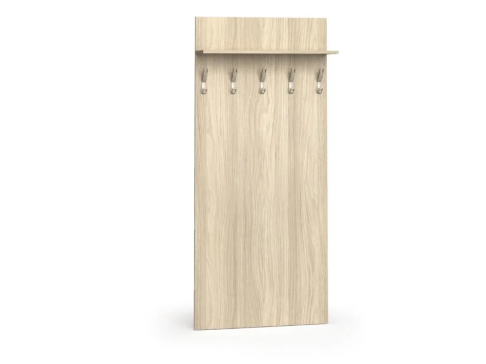 Expresní Doručení Věšáková stěna PRIMO WOOD, 5 háčků, police, léta svisle, dub přírodní