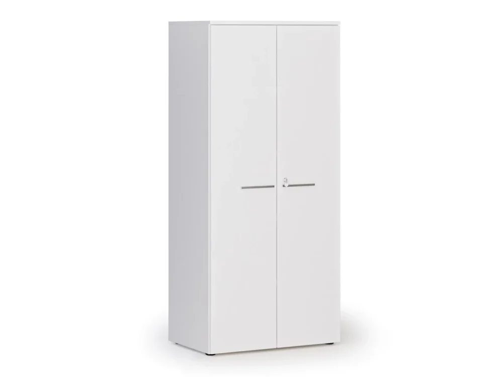 Kancelářská policová skříň PRIMO WHITE s dveřmi, 800 x 500 x 1781 mm, bílá Must-Have