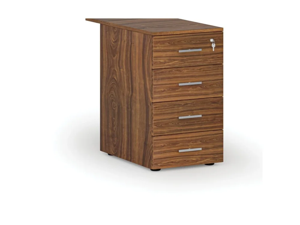 Tovární Cena Kancelářský přístavný zásuvkový kontejner PRIMO WOOD, 4 zásuvky, ořech