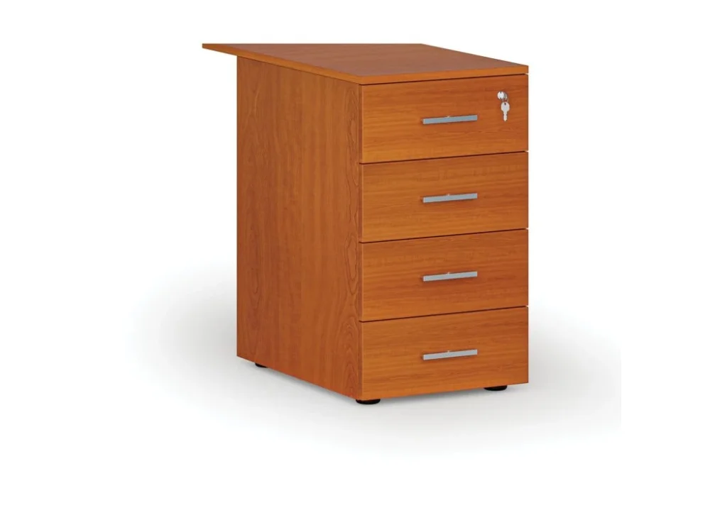 Kancelářský přístavný zásuvkový kontejner PRIMO WOOD, 4 zásuvky, třešeň Aktuální