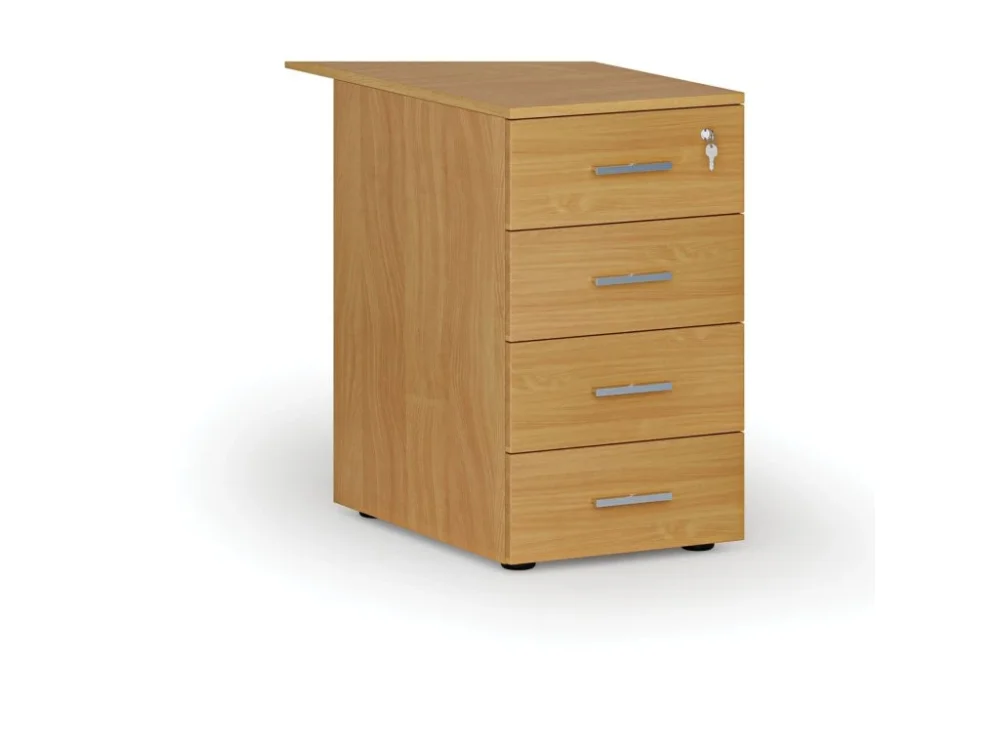 Kancelářský přístavný zásuvkový kontejner PRIMO WOOD, 4 zásuvky, buk Vysoce Kvalitní