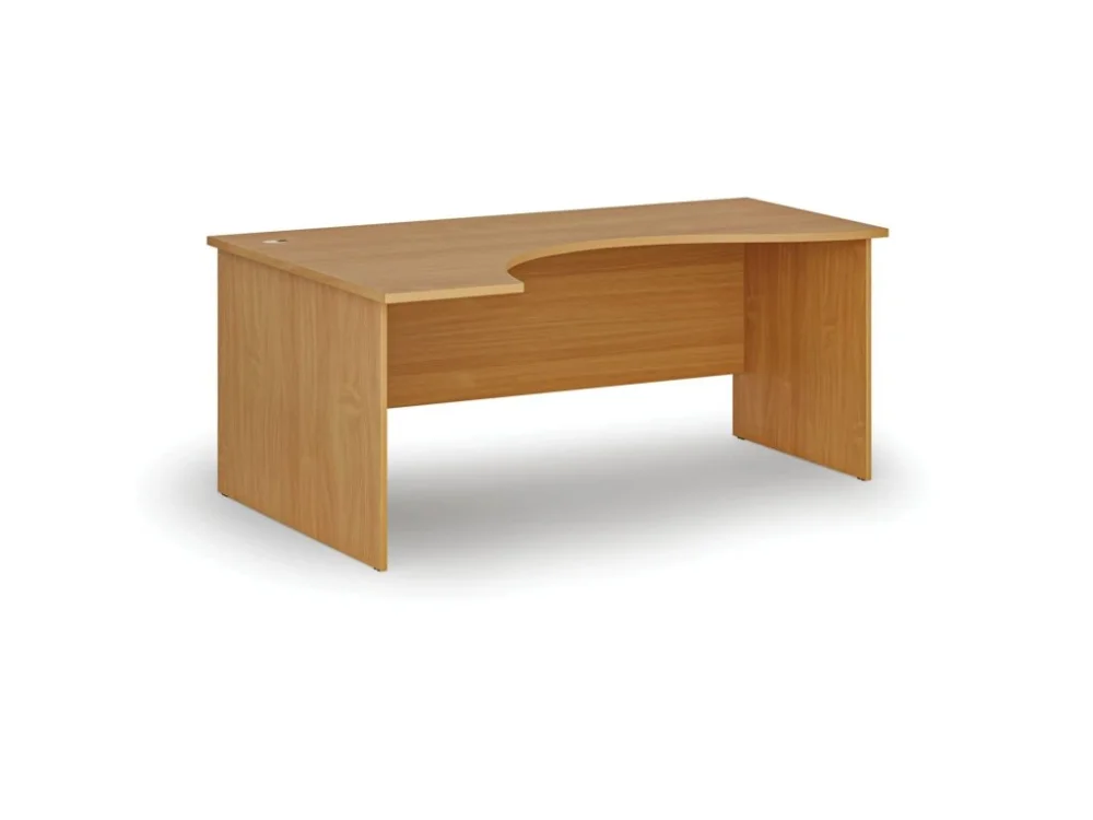 Oblíbený Ergonomický kancelářský psací stůl PRIMO WOOD, 180x120 cm, levý, buk