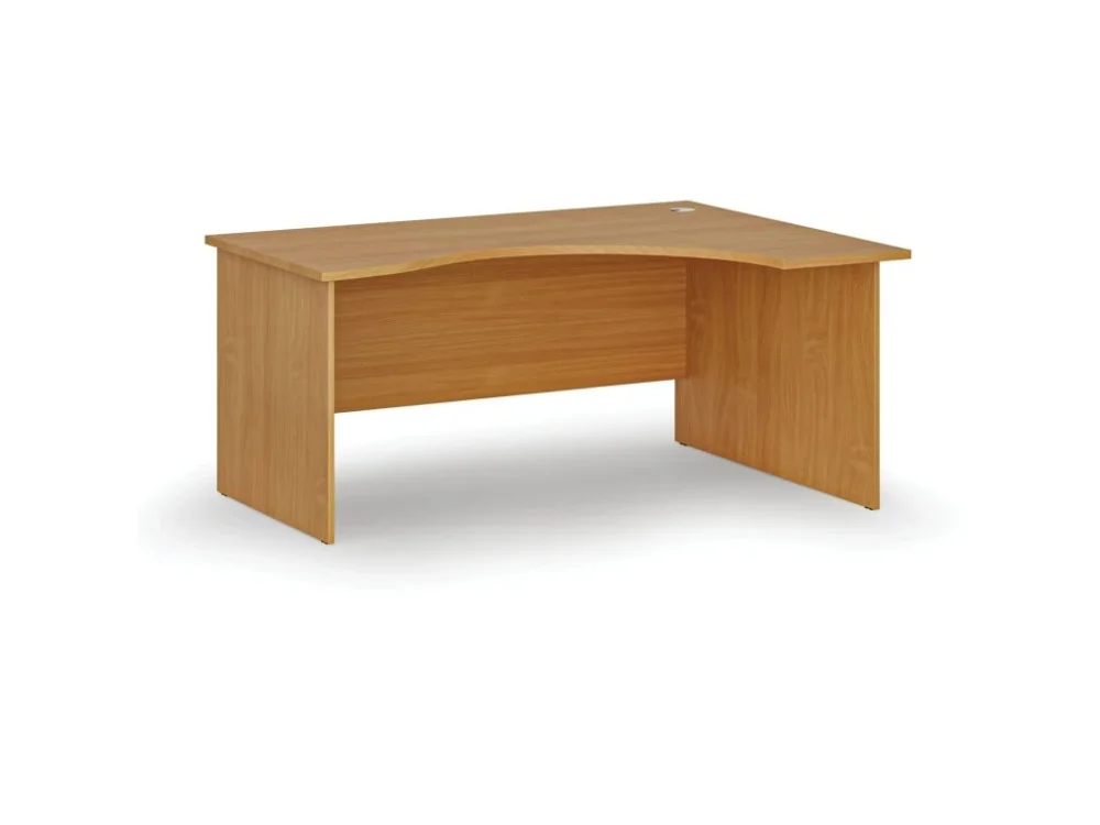Ergonomický kancelářský psací stůl PRIMO WOOD, 160x120 cm, pravý, buk Nejprodávanější