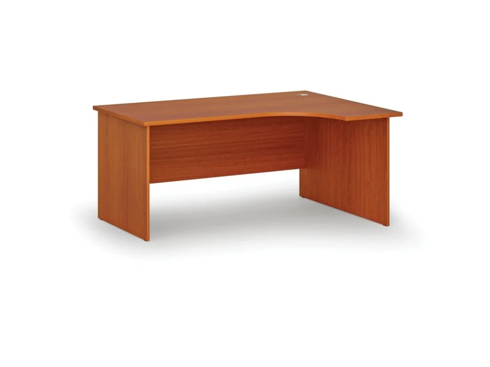 Autentický Rohový kancelářský psací stůl PRIMO WOOD, 160x120 cm, pravý, třešeň