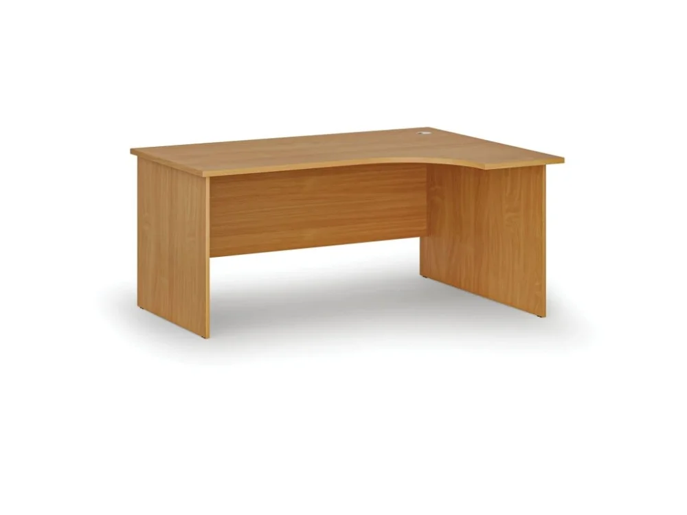 Rohový kancelářský psací stůl PRIMO WOOD, 160x120 cm, pravý, buk Rychlé Dodání