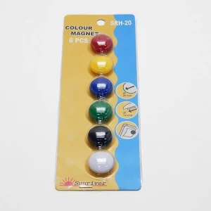 Vysoce Kvalitní Magnety barevné 20 mm / 6 ks mix barev
