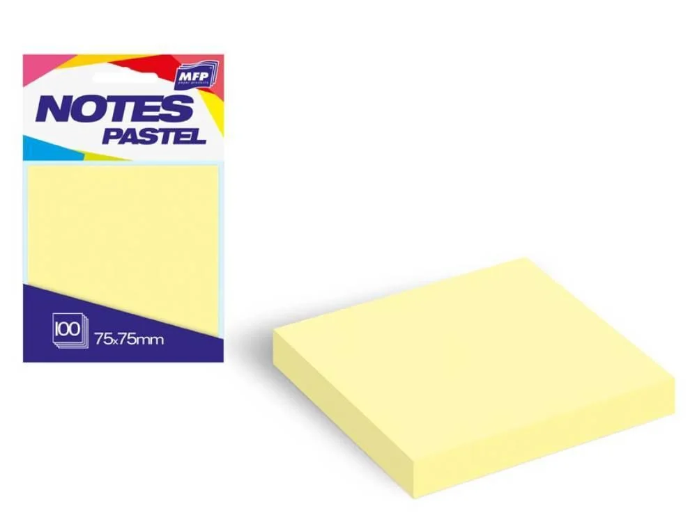 MFP blok samolepicí 75 x 75 mm/100 listů, žlutý pastel Koupit Online