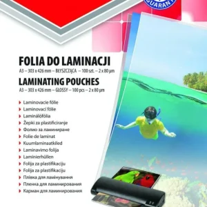 Značkový Office Products fólie laminovací lesklá, A3 / 80 mic. 303 x 426 mm / 100 ks