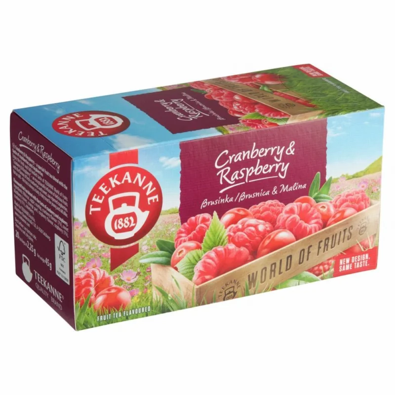 Cenová Bomba Ovocný čaj Teekanne Super Fruits (malin + brusinka) 20 sáčků