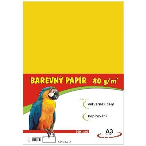 Značkový Papír náčrtkový A3 80g / 100l žlutý