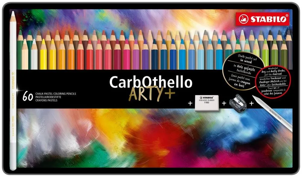 Zlevněný Pastelky STABILO CarbOthello ARTY+ 60 ks v plechové krabičce