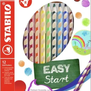 Bezpečná Platba Pastelky STABILO EASYcolors trojhranné pro praváky 12 ks + ořezávátko