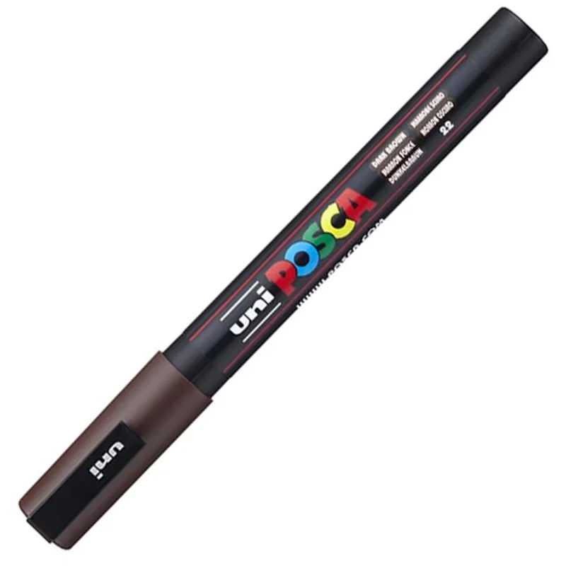 Bezpečná Platba POSCA unikátní popisovač PC-3M 0,9-1,3 mm tm. hnědý