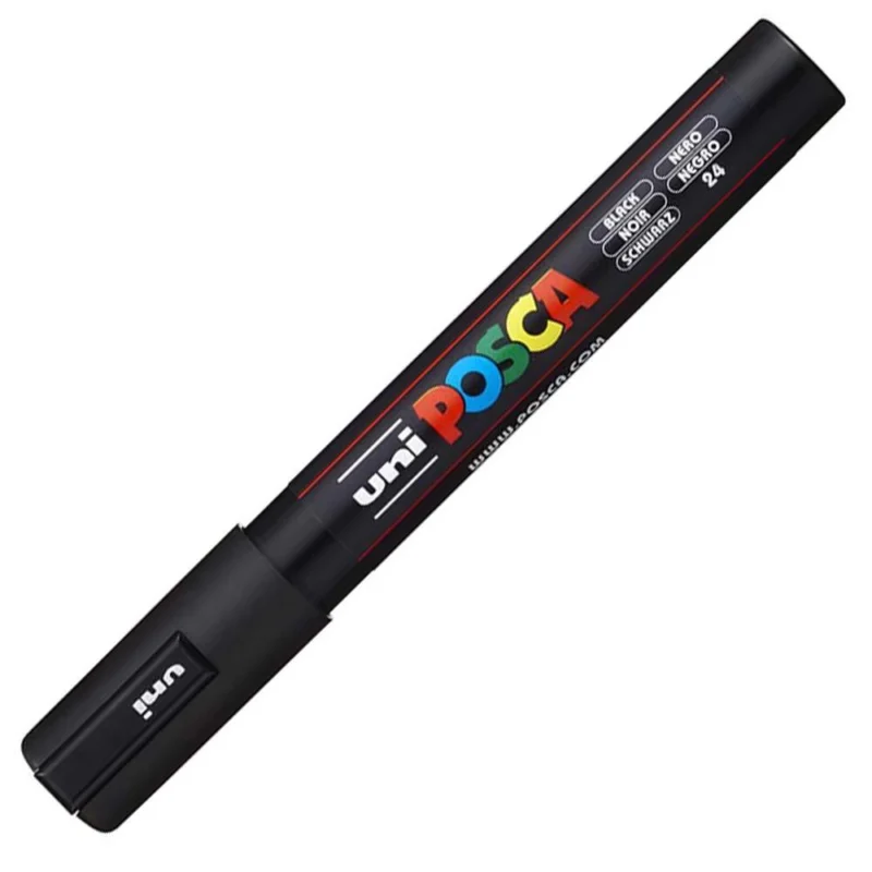 Autentický POSCA unikátní popisovač PC-5M 2,5 mm černý
