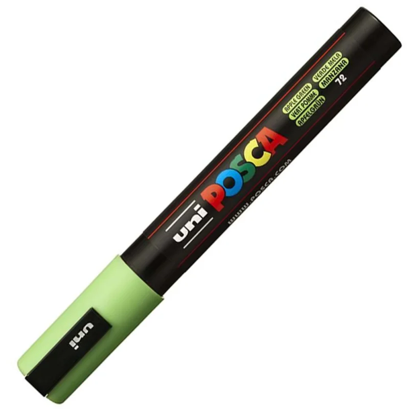 Vysoce Kvalitní POSCA unikátní popisovač PC-5M 2,5 mm zelené jablko