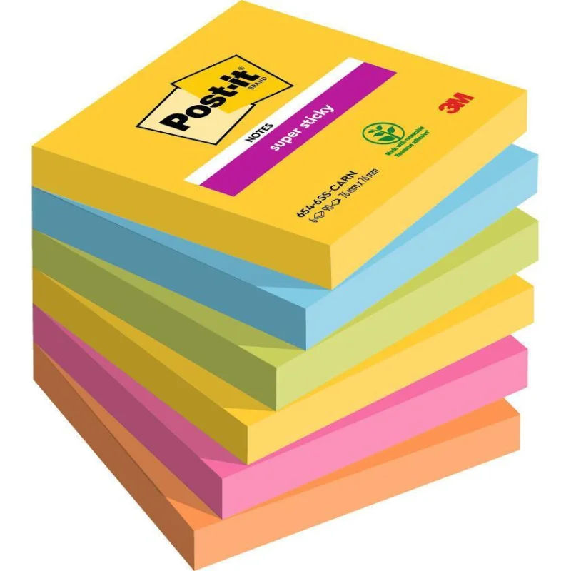 Výhodná Nabídka Post-it blok samolepicí CARNIVAL 76 x 76 mm/6 ks