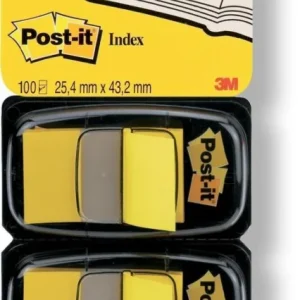Aktuální Post-it záložky samolepicí dvojbalení 25,4 x 43,2 mm/ 2 x 50 ks žluté