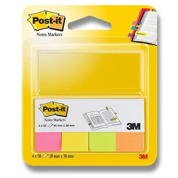 Zlevněný Post-it značkovací bločky 20 x 38/4 ks neonové barvy