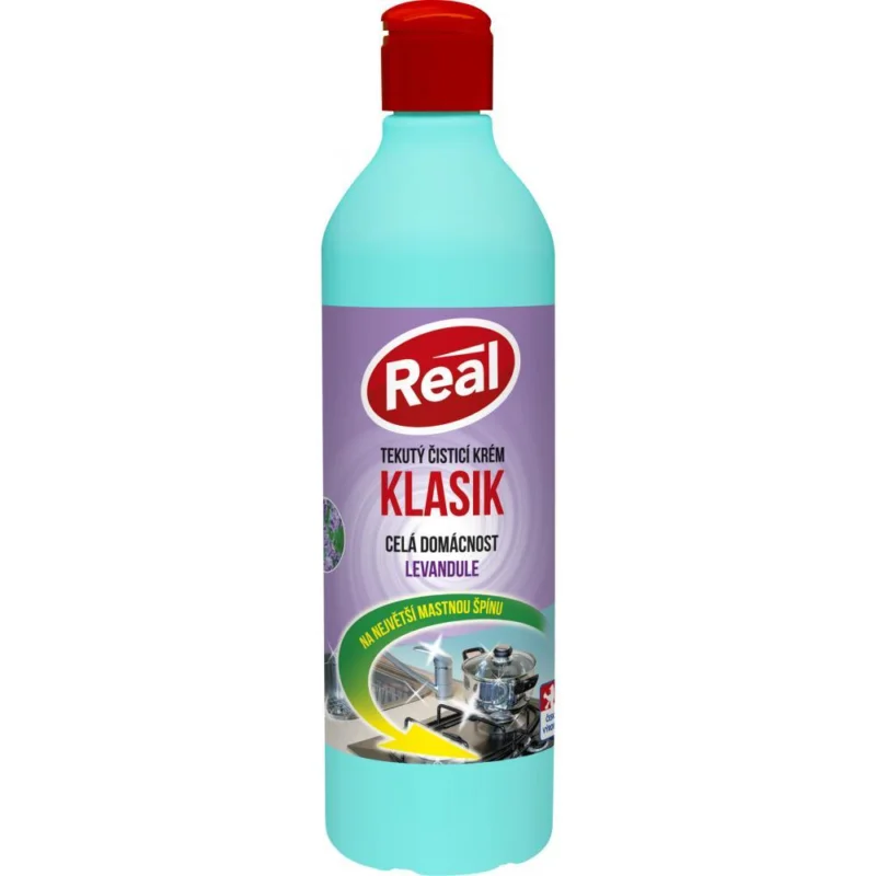 Značkový Real classic tekutý písek 600 g Levandule - kulatá láhev