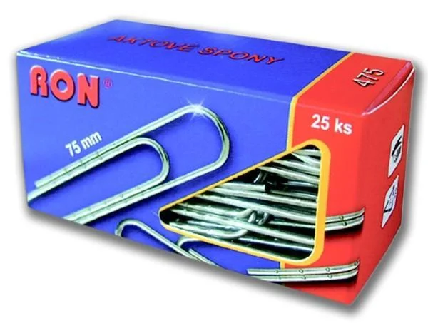 Zlevněný Ron spony aktové 475, 75 mm / 25 ks