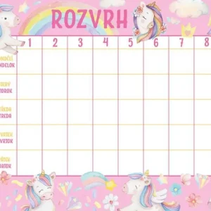 Akce Rozvrh hodin A5 - Jednorožci