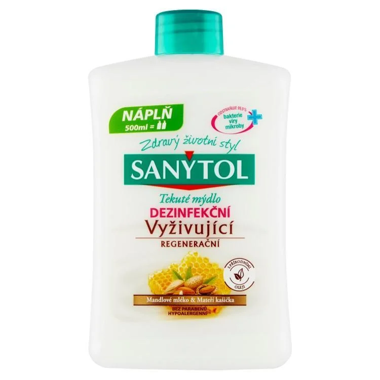 Cenová Bomba Sanytol dezinfekční mýdlo vyživující, náhradní náplň 500 ml