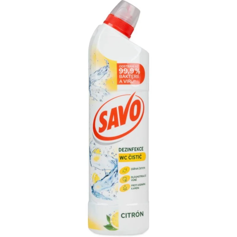 Značkový Savo WC čistič citron 700 ml