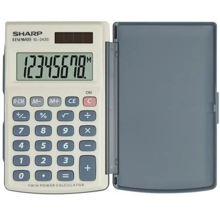 Autentický Sharp kalkulačka EL-243S kapesní / 8 míst
