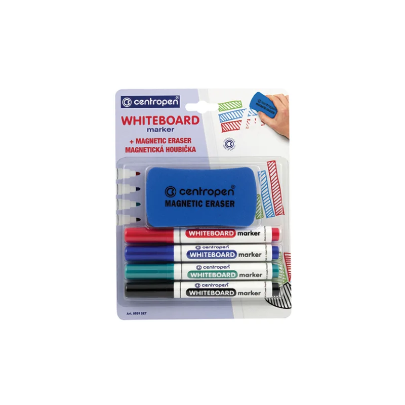 Akce Popisovač na bílé tabule Whiteboard s houbičkou, 4 ks