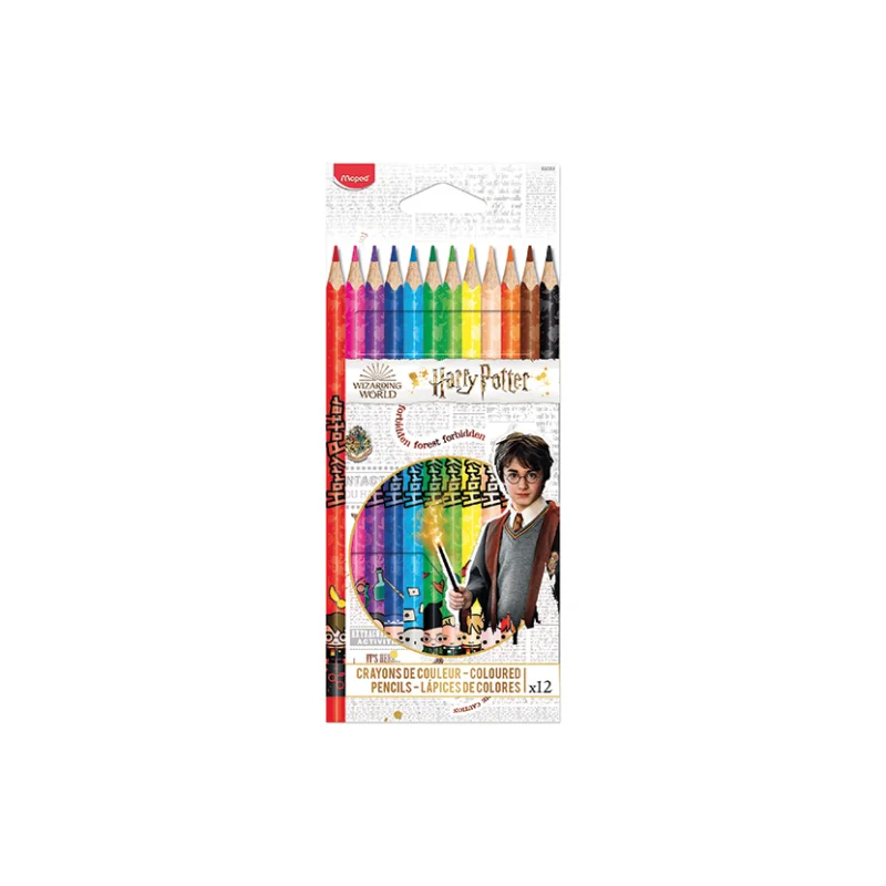 Must-Have Pastelky trojhranné Maped Harry Potter, 12 ks