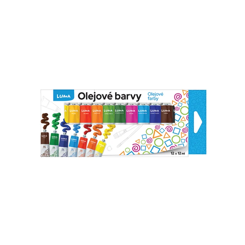 Barvy olejové LUMA 12 ml, 12 ks Levný