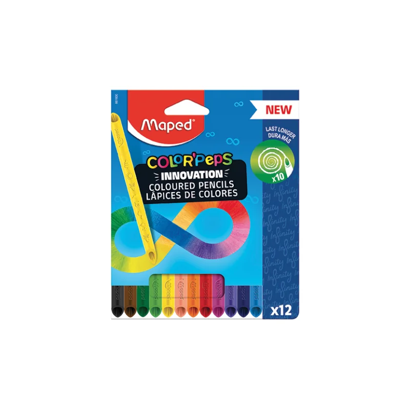 Pastelky trojhranné Maped Color"Peps Infinity, 12 ks Horká Nabídka