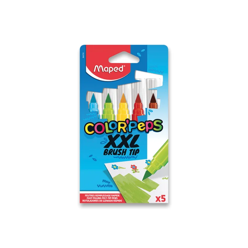 Fixy školní Maped Color´Peps XXL Brush, 5 ks Super Cena