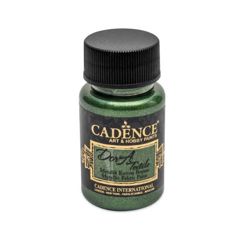 Barva na textil Cadence Dora Textile 50 ml, Metalická zelená Nejprodávanější