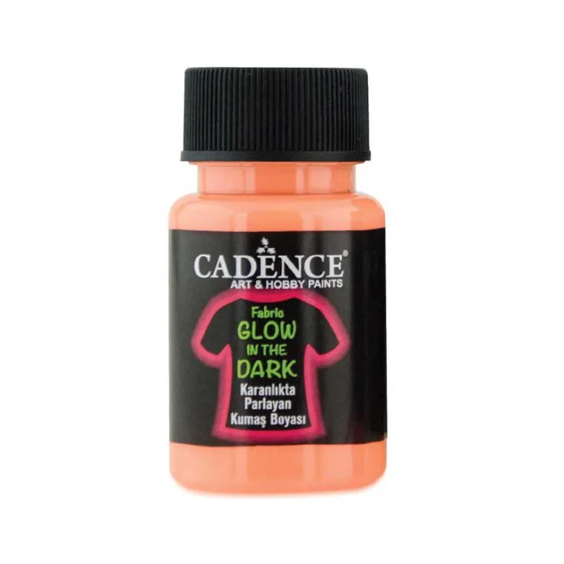 Autentický Barva na textil svítící ve tmě Cadence 50 ml, Oranžová