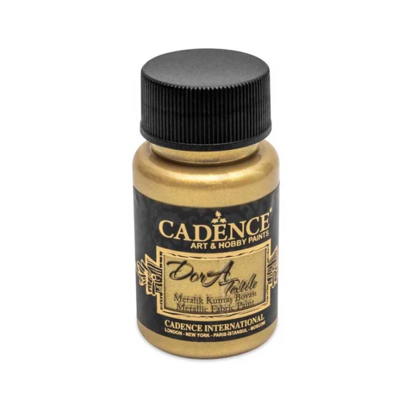 Barva na textil Cadence Dora Textile 50 ml, Metalická bílé zlato Poslední Šance