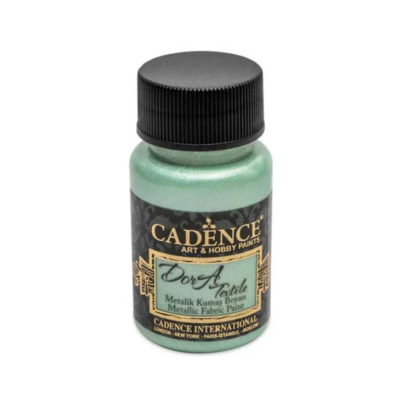 Barva na textil Cadence Dora Textile 50 ml, Metalická mátová Dokud Zásoby Vydrží