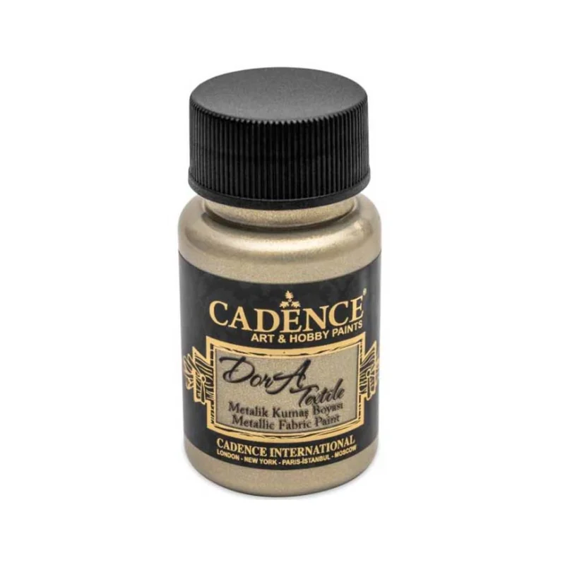 Barva na textil Cadence Dora Textile 50 ml, Metalická platinová Víkendová Akce