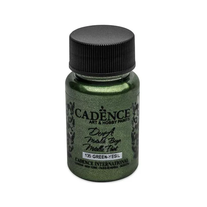 Hit Sezóny Barva akrylová Cadence Dora Metallic 50 ml, Metalická zelená