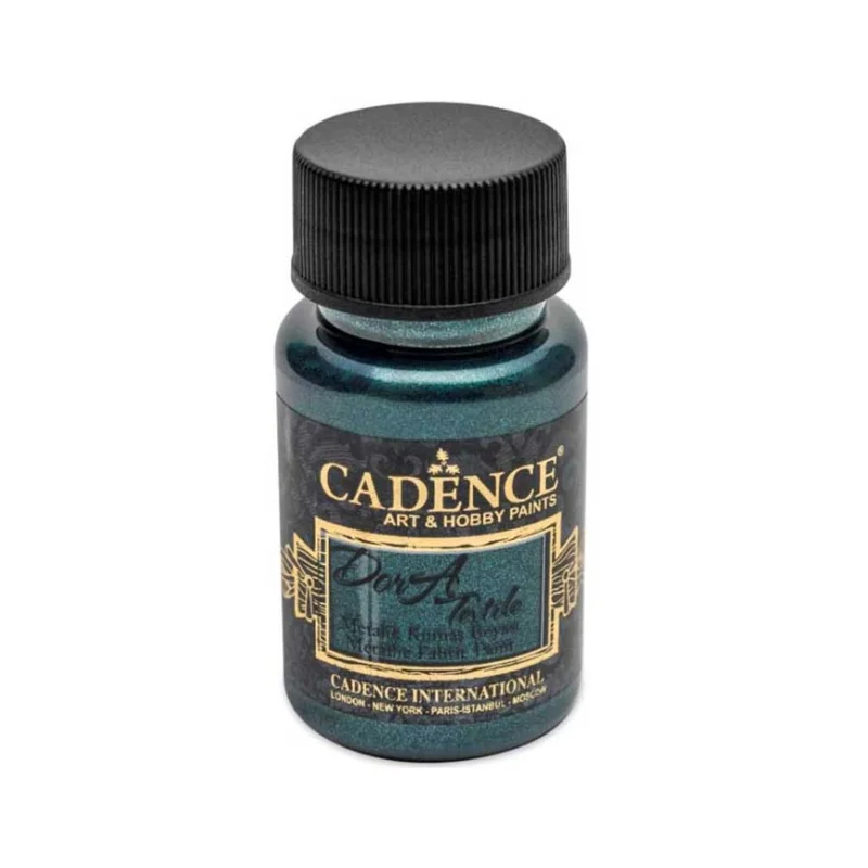Barva na textil Cadence Dora Textile 50 ml, Metalická petrolejová Časově Omezené