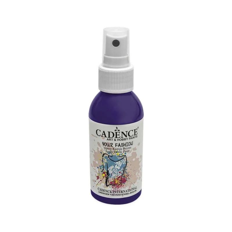 Barva na světlý textil ve spreji Cadence Your Fashion 100 ml, Fialová Omezená Nabídka
