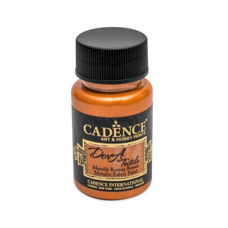 Objednat Nyní Barva na textil Cadence Dora Textile 50 ml, Metalická oranžová