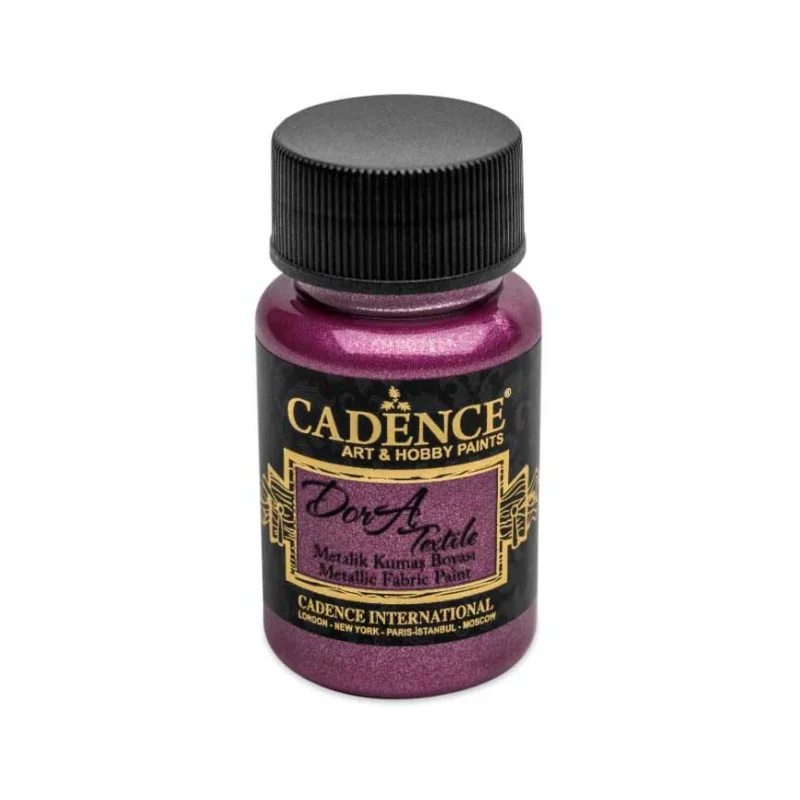 Barva na textil Cadence Dora Textile 50 ml, Metalická cyklaménová Časově Omezené
