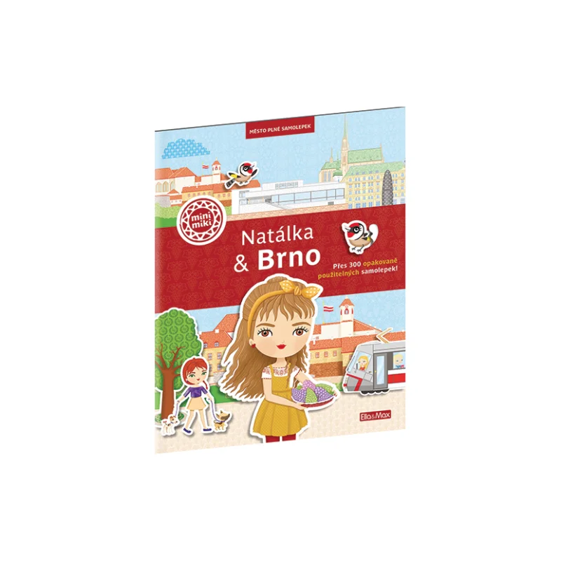 Akční Cena Samolepková knížka Ella&Max Město plné samolepek, Natálka & Brno
