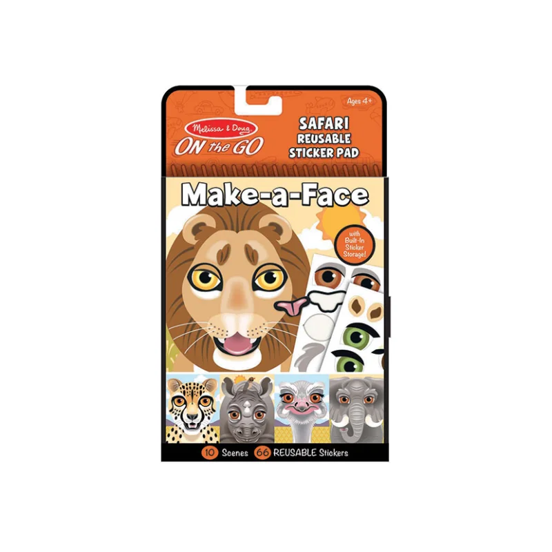 Sada kreativní Vytvoř si obličej Melissa & Doug, Safari Akce