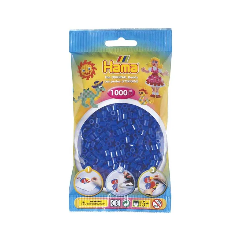 Korálky MIDI Hama 1 000 ks, neonové, Modré Sezónní Sleva