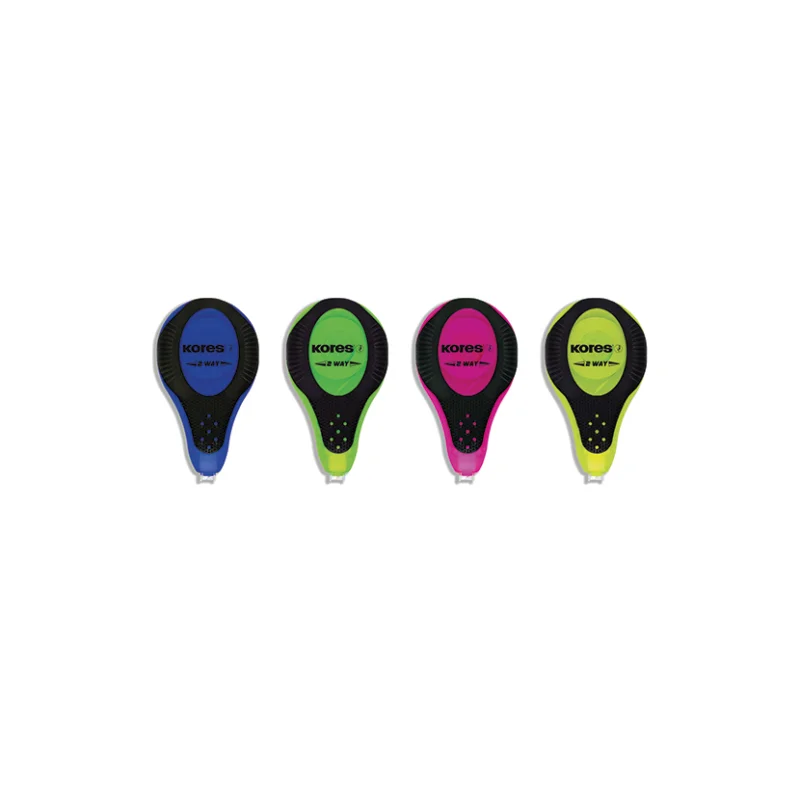 Strojek korekční Kores 2 Way Neon 4,2 mm x 8 m, Mix barev Levný